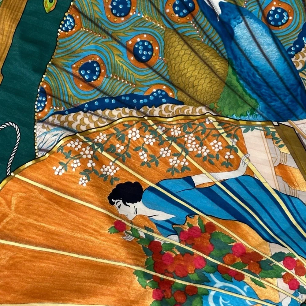 RARE Hermes Brise de charme Silk scarf - Picture 10 of 11